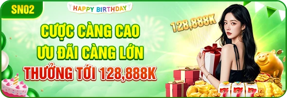 Sinh nhật QQ88 thưởng đến 128,888k